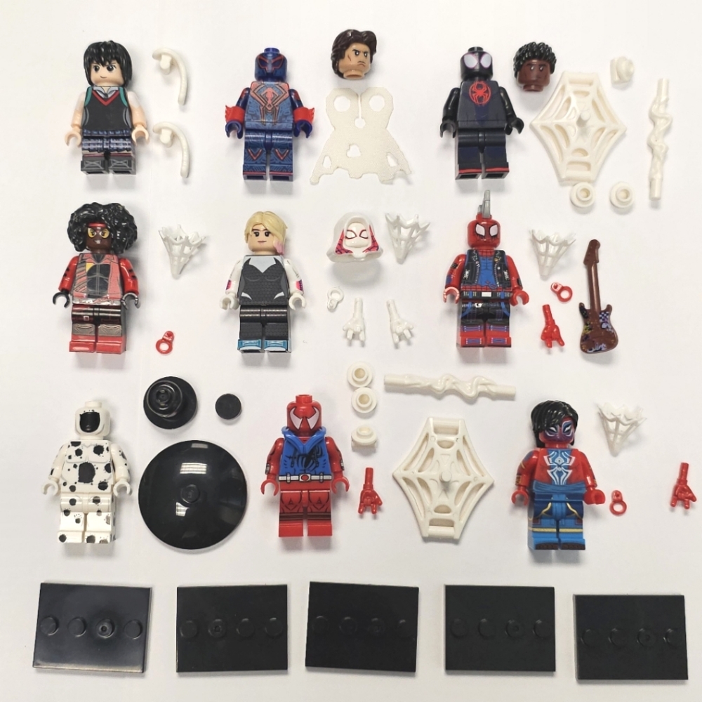Lot of 9 Lego Compatible Spider-Man Across the Spider-Verse Minifigures Set 2